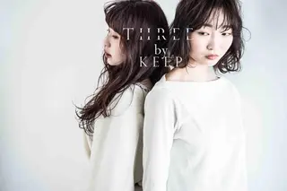 ミディアム カラー パーマ ヘアアレンジ メンズ キッズ KEEP ヘアデザインのヘアスタイル