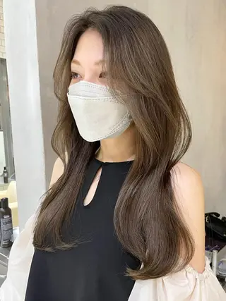 セミロング ヘアアレンジ パーマ カラー ITbyALBUM 藤沢店のヘアスタイル