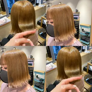 ミディアム カラー 艶カラー/韓国顔周り 🎀mamiのヘアスタイル