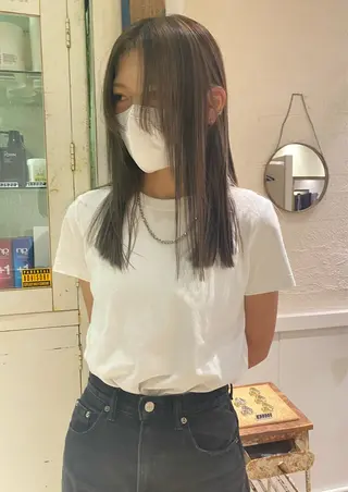 セミロング saya/似合わせ /透明感カラーのヘアスタイル