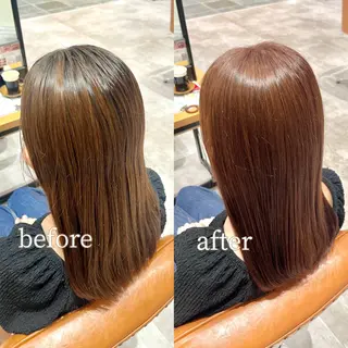 カラー かわいいを＋🎀☘️ 上品hair/ 星愛のヘアスタイル