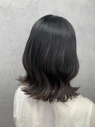 ミディアム 大島 千怜のヘアスタイル