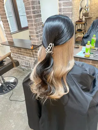 ロング カラー ACROあべの店所属・艶カラー/インナー /グラデ/大西小百合のヘアスタイル