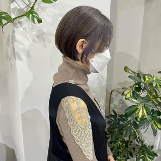 ショート カラー レイヤーパーマ＊ 顔まわり似合わせのヘアスタイル