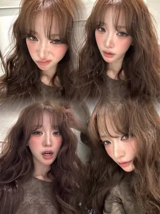 ロング カラー 韓国×ワンホン 艶カラー/ハヅキ🎀のヘアスタイル