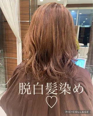 セミロング カラー 佐々木 麻純のヘアスタイル