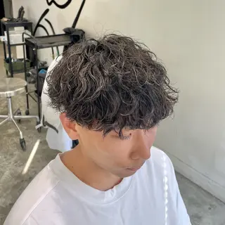 ショート パーマ メンズ メンズ特化美容師/ 藤戸 椋のヘアスタイル