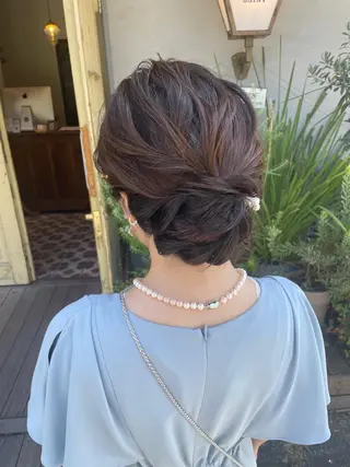 セミロング ヘアアレンジ KURIA‪‪*⋆ஐ ブリーチ/韓国ヘアのヘアスタイル