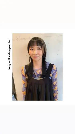 セミロング カラー パーマ ヘアアレンジ メンズ キッズ ネイル マツエク・マツパ アイブロウ rewards成城学園前店所属・hiro【沿線で叶う 似合わせhair】のヘアスタイル