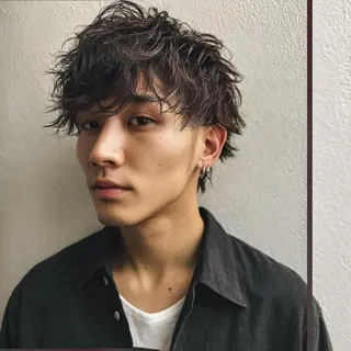 メンズ 柏/シャドウパーマ/ ナチュラル/颯寿のヘアスタイル