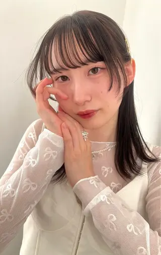 セミロング カラー ヘアアレンジ KEYMAN MEGUMIのヘアスタイル