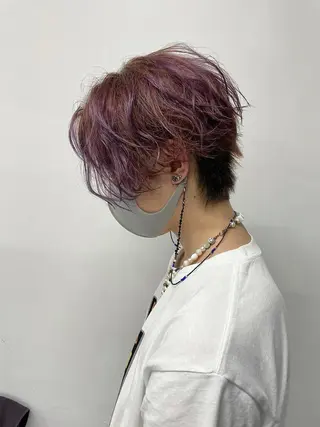 ミディアム カラー パーマ ヘアアレンジ メンズ キッズ ネイル マツエク・マツパ スパイキー/フェザー /波巻き/かいとのヘアスタイル