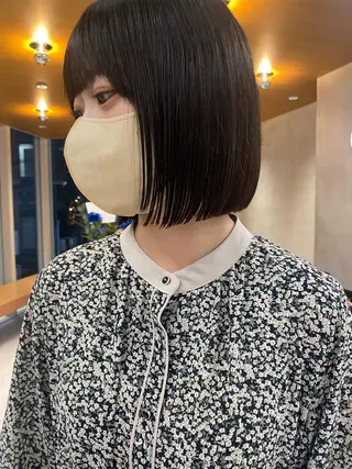 ショート カラー センターパート/ 暖色カラーayuのヘアスタイル