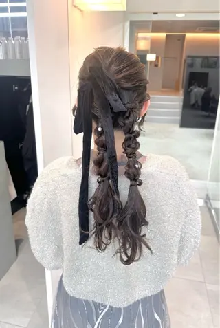 ロング ヘアアレンジ 染谷 遥花のヘアスタイル