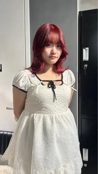 ミディアム えり 堀江/ボブ /艶髪/レイヤーのヘアスタイル