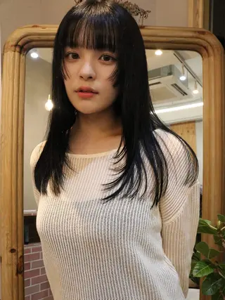 セミロング カラー 松村 澪里のヘアスタイル