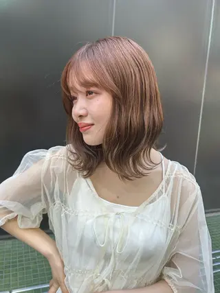 カラー 💟艶カラー・トリー トメント/リサ🤍のヘアスタイル