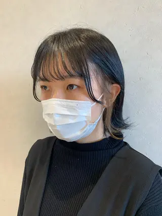 ミディアム カラー ヘアアレンジ ayumi🌈 インナーカラー🌈のヘアスタイル