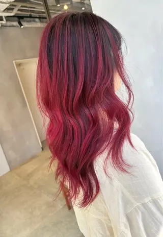 セミロング 渋谷ハイトーン/ デザインカラー阿部のヘアスタイル