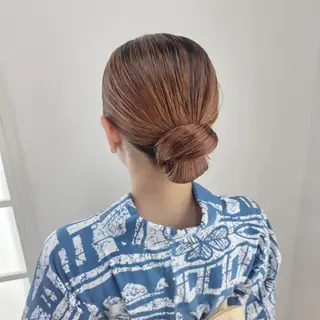 ヘアアレンジ レナークソワン ちだしえりのヘアスタイル