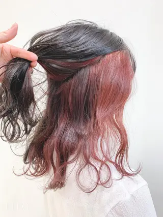 セミロング カラー 縮毛矯正/髪質改善 /韓国風　山川春輝のヘアスタイル