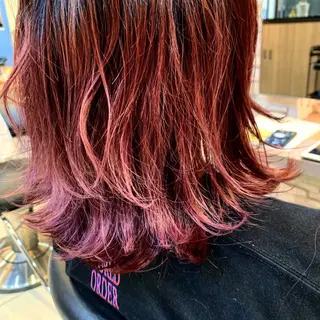 ミディアム カラー 早坂 裕真のヘアスタイル