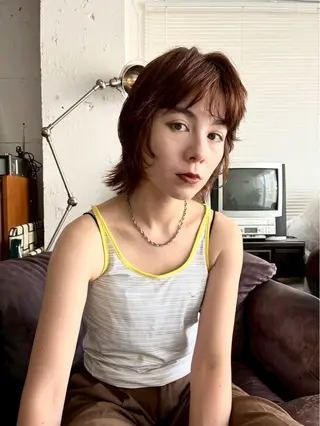 ミディアム カラー yukie/ ブリーチカラーのヘアスタイル