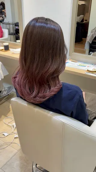 ミディアム あいり 福岡美容師のヘアスタイル