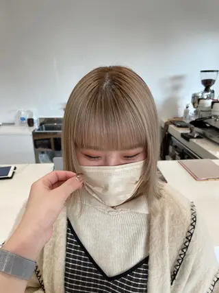 ショート mareka/顔周り /透明感カラー🤍のヘアスタイル