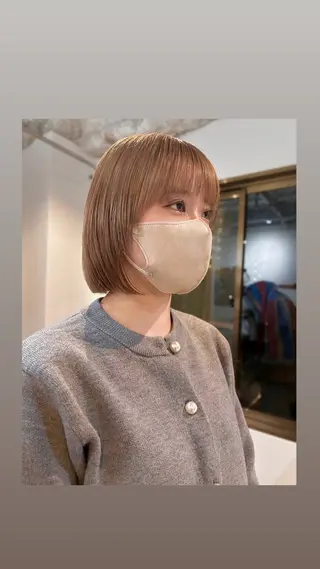 セミロング カラー ヘアアレンジ 🎀suzuna 透明感colorのヘアスタイル