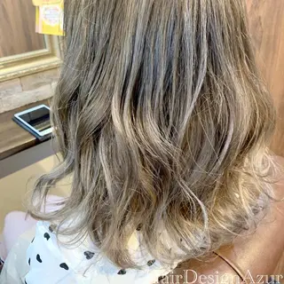 セミロング カラー HairDesign Azurのヘアスタイル