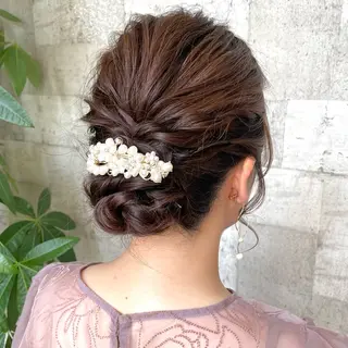 セミロング ヘアアレンジ 🫧レイナ 🫧 ツヤ髪／艶カラー🫧のヘアスタイル