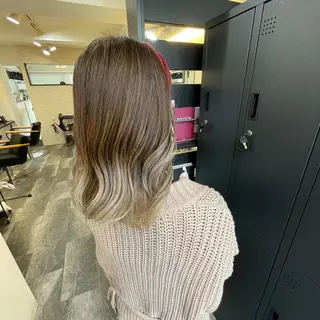 ミディアム カラー tokute 中野真咲🐺のヘアスタイル