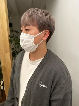 ショート カラー メンズ REINA☁️透明感 カラー/ぷつっと♡のヘアスタイル