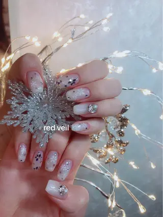 セミロング ネイル 長さ出し専門 nynaのネイルデザイン