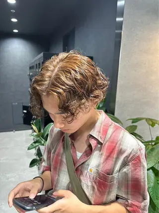 ショート カラー パーマ メンズ 🔥メンズ特化🔥 藍斗のヘアスタイル