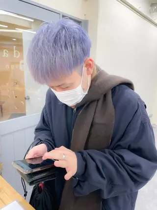 ショート カラー メンズ メンズパーマ メンズ特化ryoのヘアスタイル