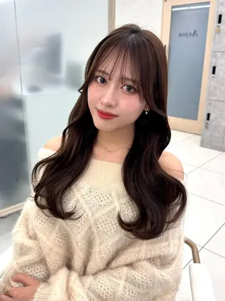 ロング 顔周り🇰🇷韓国 レイヤー/いづみ💞のヘアスタイル