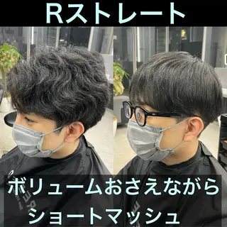 ショート メンズ 毛流れ縮毛矯正✨ メンズ那智優貴のヘアスタイル