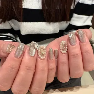 ネイル amuse 手書きニュアンスのネイルデザイン