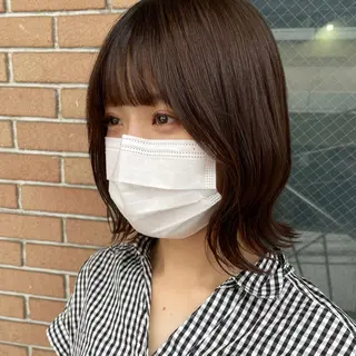 ミディアム ボブヘアカット Rikapi❤️のヘアスタイル