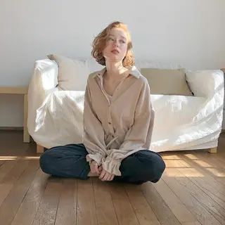 ショート カラー ヘアアレンジ 榎園 由美のヘアスタイル