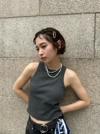 ショート パーマ レイヤーパーマ＊ 顔まわり似合わせのヘアスタイル