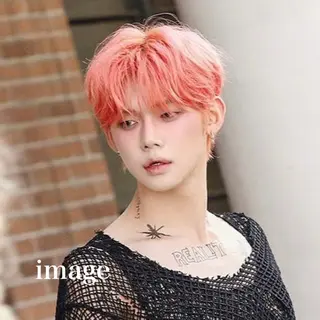 ショート カラー メンズ 岡田大志🇰🇷 中/韓メンズヘアのヘアスタイル