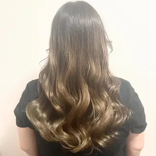 ロング カラー &chaLme   心斎橋所属・emi/髪質改善/ 韓国風/艶カラーのヘアスタイル