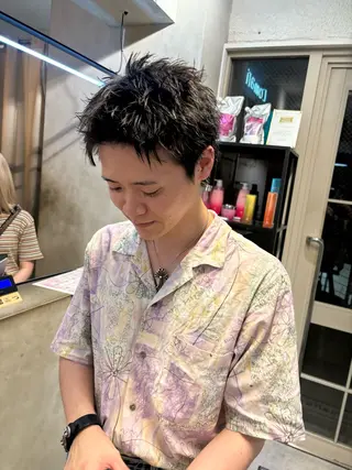 カラー メンズ オリーブ/縮毛♡ Natsuno🩰のヘアスタイル