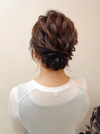 ミディアム ヘアアレンジ bright所属・miku ヘアセット/着付けのヘアスタイル