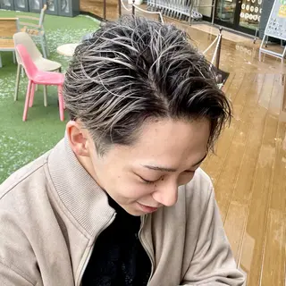 ショート カラー メンズ メンズヘア特化 崎田 成人のヘアスタイル