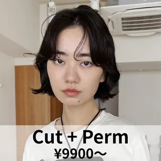 ショート パーマ ボブレイヤー特化型 お悩み解決サロン☀️のヘアスタイル
