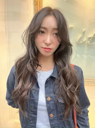 セミロング カラー 尾崎隼大 レイヤー/韓国ヘアのヘアスタイル